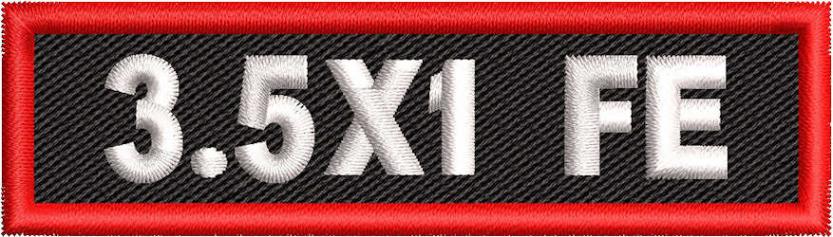 3.5in x 1in Name Patch 1-Line - FE