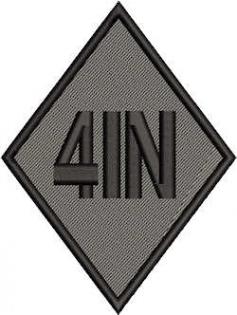 4in Diamond Patch Full Embroidered