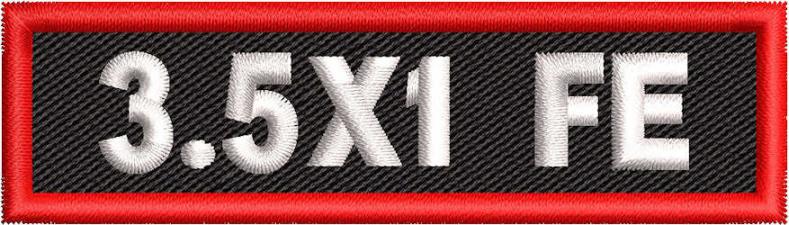 3.5in x 1in FE Name Patch