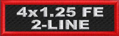 Custom 4in. x 1.25 Name Patches 2 Line Full Embroidered