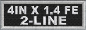 Custom 4in. x 1.4in Name Patches 2 Line Full Embroidered