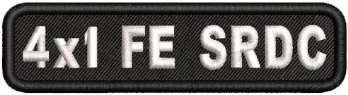 4in x 1in Name Patch Full Embroidered Standard Round Corners