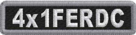 4in x 1in Name Patch RDC Full Embroidered